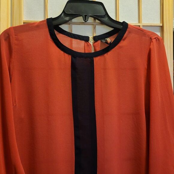 Ravel Womens Semi Sheer Blouse/Top Sz M - Picture 4 of 10